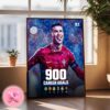 Cristiano Ronaldo 900 Goals Legend Of History Home Decor Poster Canvas