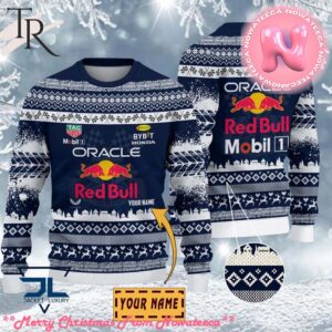 Custom Name Red Bull Racing Ugly Sweater Gift For Men And Women