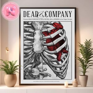 Dead And Company Dead Forever Tour Poster On 12th Of Never 2024 At Sphere In Las Vegas Nevada Home Decor Poster Canvas