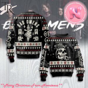 Dead On The Inside Bad Omens Ugly Sweater Gift For Men And Women