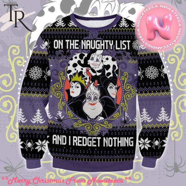 Disney Villains On The Naughty List Ugly Sweater Gift For Men And Women