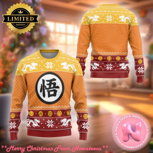 Dragon Ball Z Goku Ugly Christmas Ugly Sweater Gift For Family Ugly Christmas Sweater