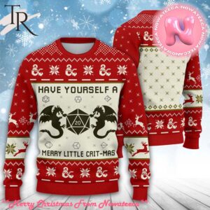 Dungeons And Dragons Have Yourself A Merry Little CritMas Ugly Sweater Gift For Men And Women