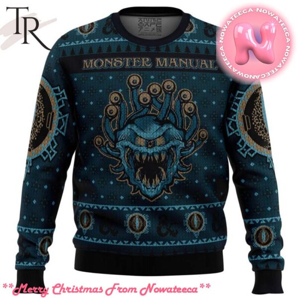 Dungeons And Dragons Monster Manual Ugly Christmas Sweater Gift For Men And Women