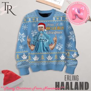 Erling Haaland Have A Haally Jolly Christmas Ugly Sweater Gift For Men And Women