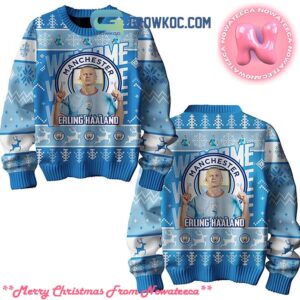 Erling Haaland Manchester City Soccer Ugly Christmas Sweater Gift For Holiday