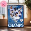 Los Angeles Dodgers Clinched The NL West Champions 2024 MLB Champions 11 Division Titles In 12 Years Home Decor Poster Canvas