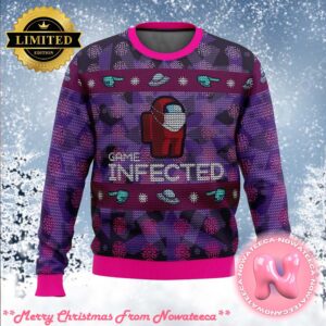 Game Infected Among Us Best Xmas Ugly Christmas Sweater Gift For Men And Women Unisex T-Shirt