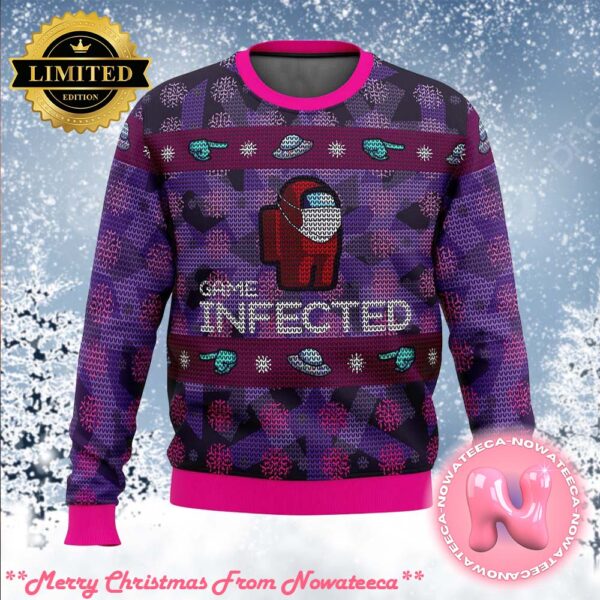 Game Infected Among Us Best Xmas Ugly Christmas Sweater Gift For Men And Women Unisex T-Shirt