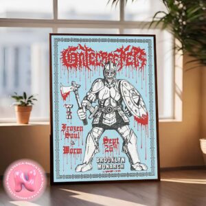 Gatecreeper Live Show Music Poster For The Brooklyn Monarch In New York NY On September 26th 2024 The Demon Warrior Art Home Decor Poster Canvas