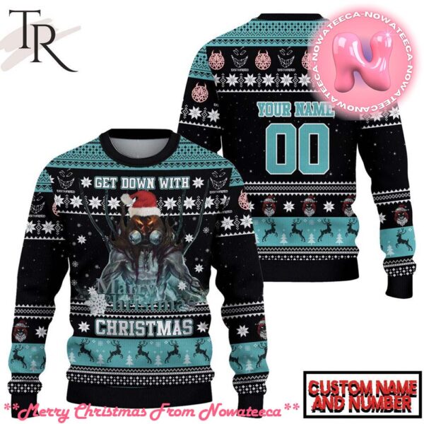 Get Down With Christmas Disturbed Custom Ugly Sweater Gift For Men And Women