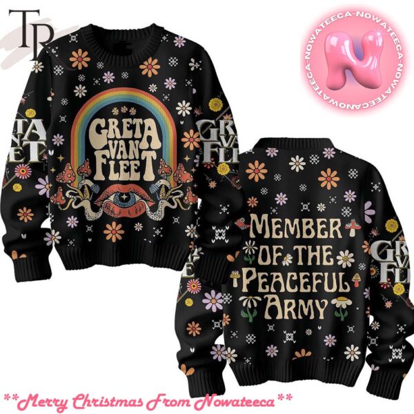 Greta Van Fleet Member Of The Peaceful Army Ugly Sweater Gift For Men And Women