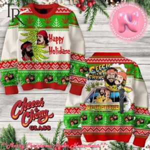 Happy Holidaze Cheech And Chong Up In Smoke Ugly Sweater Gift For Men And Women