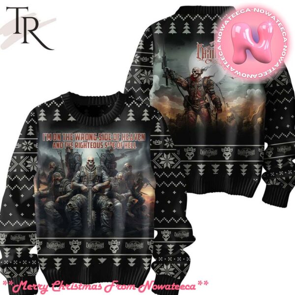 Im On The Wrong Side Of Heaven And The Righteous Side Of Hell Five Finger Death Punch Ugly Sweater Gift For Men And Women