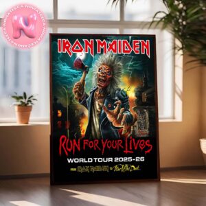 Iron Maiden Run For Your Lives World Tour 2025-2026 From Iron Maiden To Fear Of The Dark Home Decor Poster Canvas