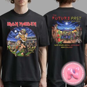 Iron Maiden The Future Past 2024 Tour New Zealand Limited Merch Tee At Spark Arena Auckland On September 16th Two Sides Unisex T-Shirt