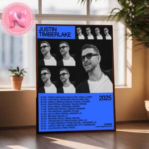 Justin Timberlake Tour Europe Dates 2025 Home Decor Poster Canvas