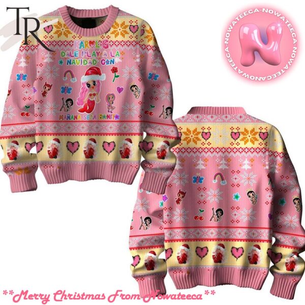 Karol G Dale Play A La Navidad Can Manana Sera Bonito Ugly Christmas Sweater Gift For Men And Women