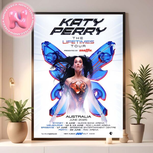 Katy Perry The Life Times Tour Dates Australie June 2025 Home Decor Poster Canvas