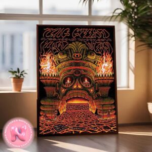 King Gizzard And The Lizard Wizard Concert Show Poster For Miller High Life Theatre In Milwaukee WI On September 4th 2024 Home Decor Poster Canvas