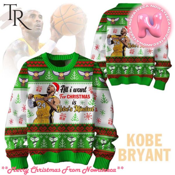 Kobe Bryant All I Want For Christmas Is Kobes Mindset Ugly Sweater Gift For Men And Women