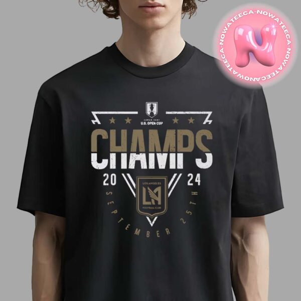 LAFC 500 Level Black 2024 Lamar Hunt US Open Cup Champions Unisex T-Shirt