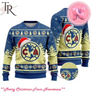 LIGA MX Club America Special Christmas Ugly Sweater Design Gift For Men And Women