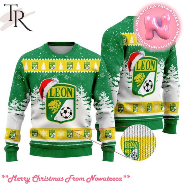 LIGA MX Club Leon Special Christmas Ugly Sweater Design Gift For Men And Women