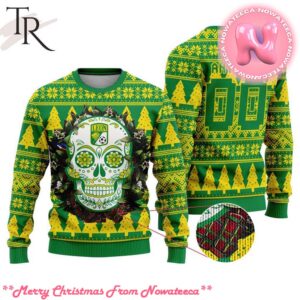 LIGA MX Club Leon Special Sugar Skull Christmas Ugly Sweater Gift For Men And Women