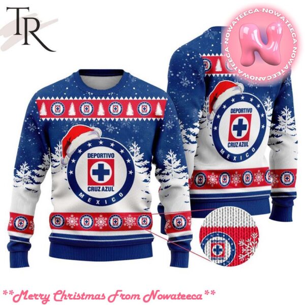 LIGA MX Cruz Azul Special Christmas Ugly Sweater Design Gift For Men And Women