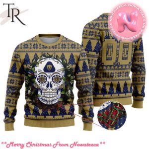 LIGA MX Pumas UNAM Special Sugar Skull Christmas Ugly Sweater Gift For Men And Women