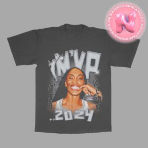 Las Vegas Aces Aja Wilson Playa Society 2024 WNBA MVP Winning The Award For The Third Time Unisex T-Shirt