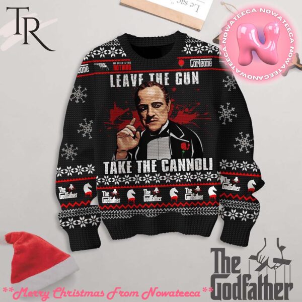 Leave The Gun Take The Cannoli The Godfather Ugly Sweater Gift For Men And Women