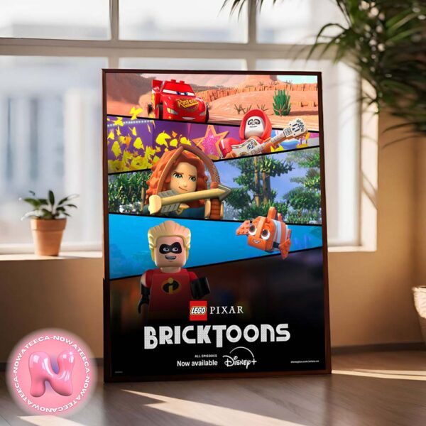 Lego Pixar Bricktoon New Poster On Disney+ Home Decor Poster Canvas