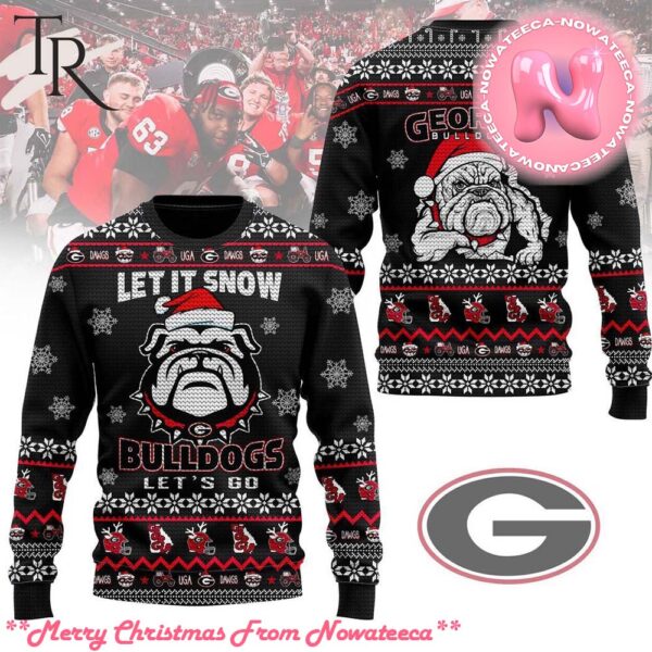 Let It Snow Bulldogs Lets Go Ugly Christmas Sweater Gift For Men And Women