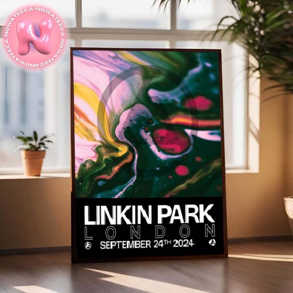 Linkin Park From Zero Tour Concert Poster For The O2 Arena In London England On September 24th 2024 Home Decor Poster Canvas