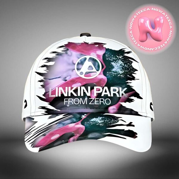 Linkin Park Official Hat For From Zero 2024 World Tour Limited White Hat Snapbacl Classic Cap