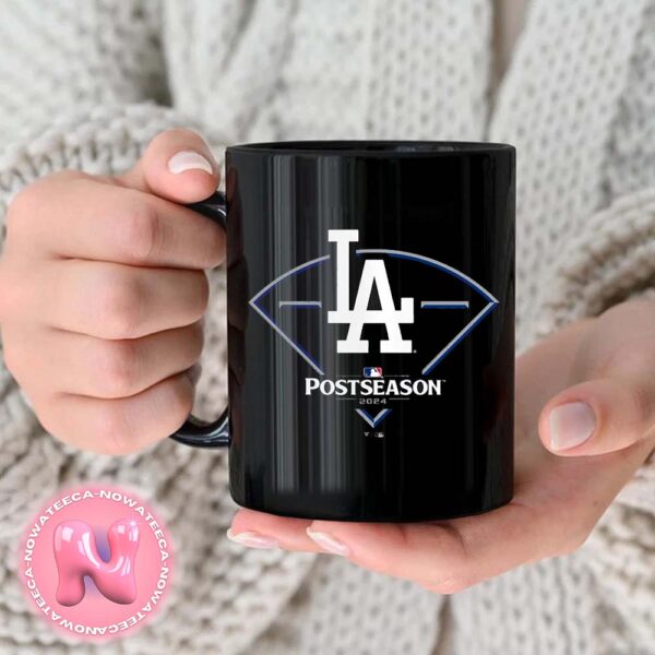 Los Angeles Dodgers Black 2024 MLB Postseason Around The Horn Coffee Ceramic Mug