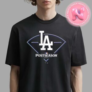 Los Angeles Dodgers Black 2024 MLB Postseason Around The Horn Unisex T-Shirt