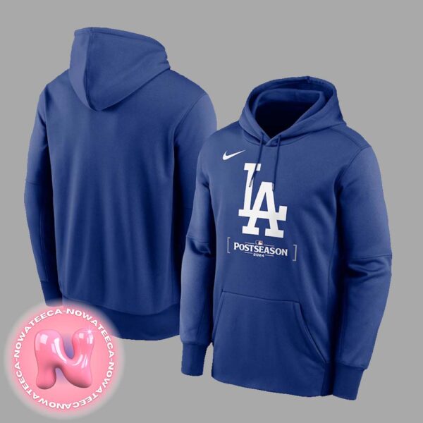 Los Angeles Dodgers Nike Royal 2024 MLB Postseason Authentic Collection Therma Pullover Hoodie Unisex T-Shirt