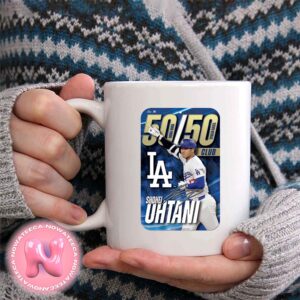 Los Angeles Dodgers Shohei Ohtani With 50 Home Run And 50 Stolen Bases On 2024 MLB Season Coffee Ceramic Mug