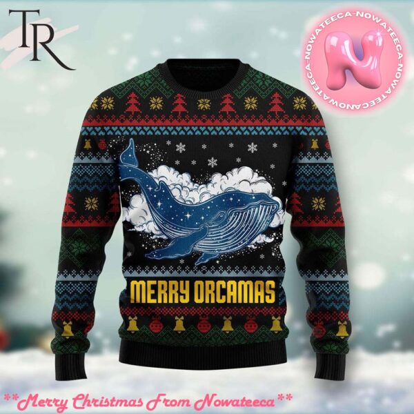 Merry Christmas Orcas Killer Whale Ugly Christmas Sweater Gift For Men And Women