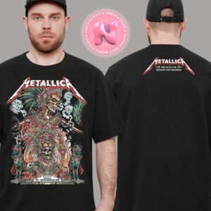 Metallica M72 Mexico City Night 3 Merch Tee For Estadio GNP Seguros On September 27 2024 M72 Met On Tour Aztec Warriors Art Two Sides Unisex T-Shirt