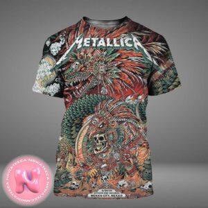 Metallica M72 Mexico City Night 4 Poster Concert For Estadio GNP Seguros At Mexico City On September 29th 2024 All Over Print Shirt