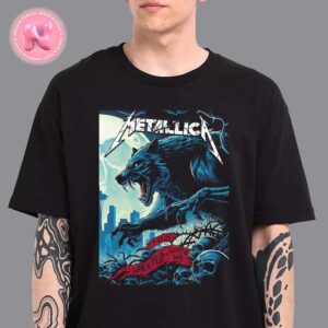 Metallica M72 Seattle WA Night 2 Poster At Lumen Field On September 1 2024 Final US No Repeat Weekend M72 North American Tour The Wolf Art Unisex T-Shirt