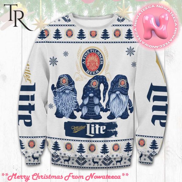 Miller Lite Gnomes Ugly Sweater Gift For Men And Women