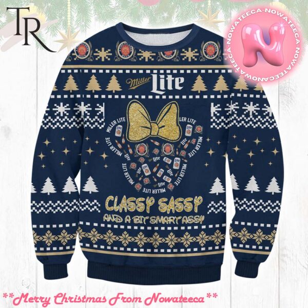 Miller Lite Princess Classy Sassy And A Bit Smart Assy Ugly Sweater Gift For Men And Women