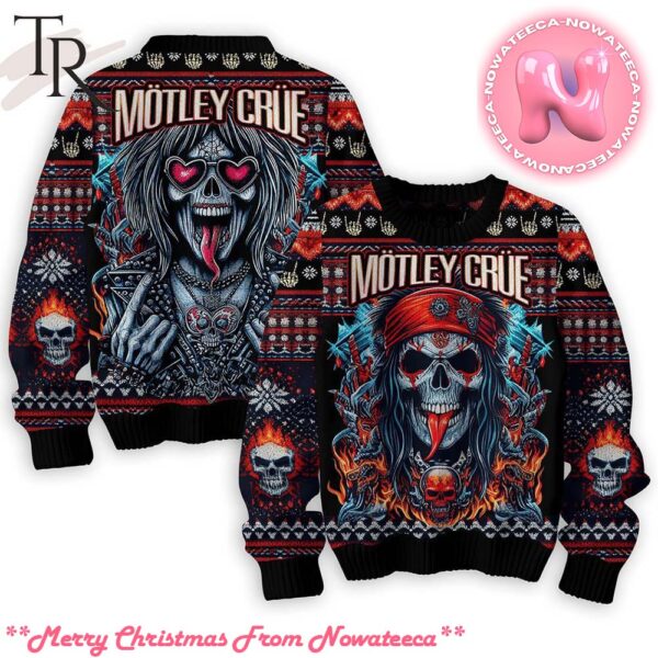 Motley Crue Skull Art Design Ugly Sweater Gift For Men And Women