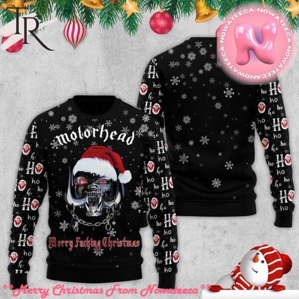 Motorhead Merry Fucking Christmas Ho Ho Ho Ugly Sweater Gift For Men And Women