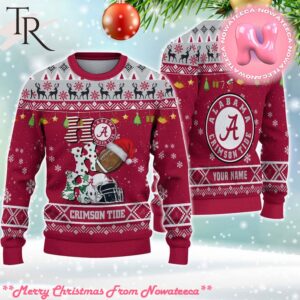 NCAA Alabama Crimson Tide HO HO HO Ugly Christmas Sweater Gift For Men And Women